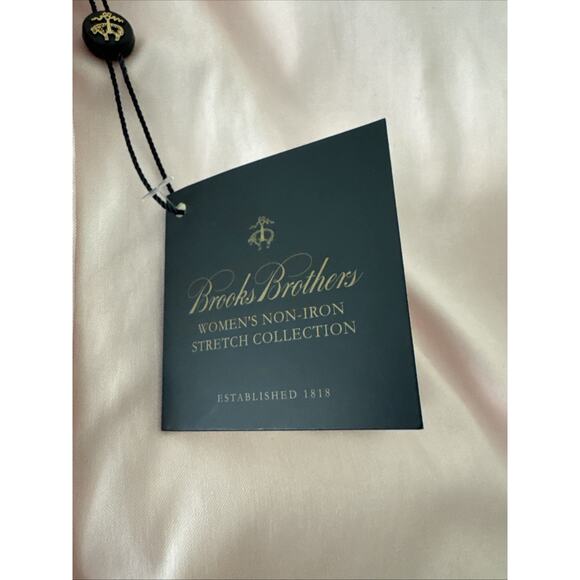 NWT Brooks Brothers Pink Cotton Blend Womans Shirt Size 16 - Picture 7 of 11
